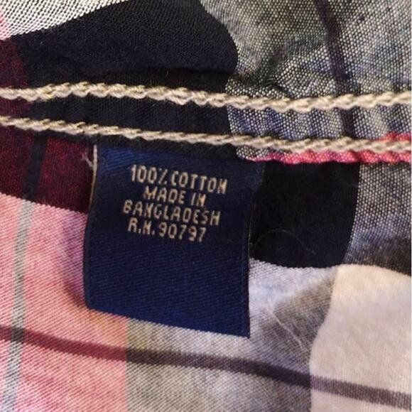 US Expedition Plaid Button Up Shirt Plaid Large - Picture 8 of 10
